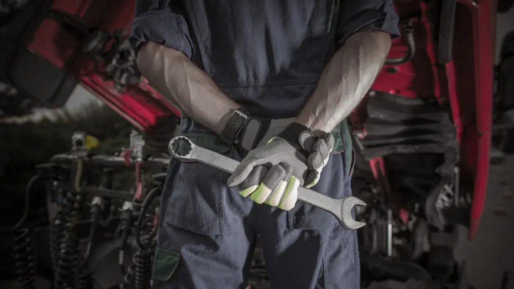 Mechanik w warsztacie samochodowym