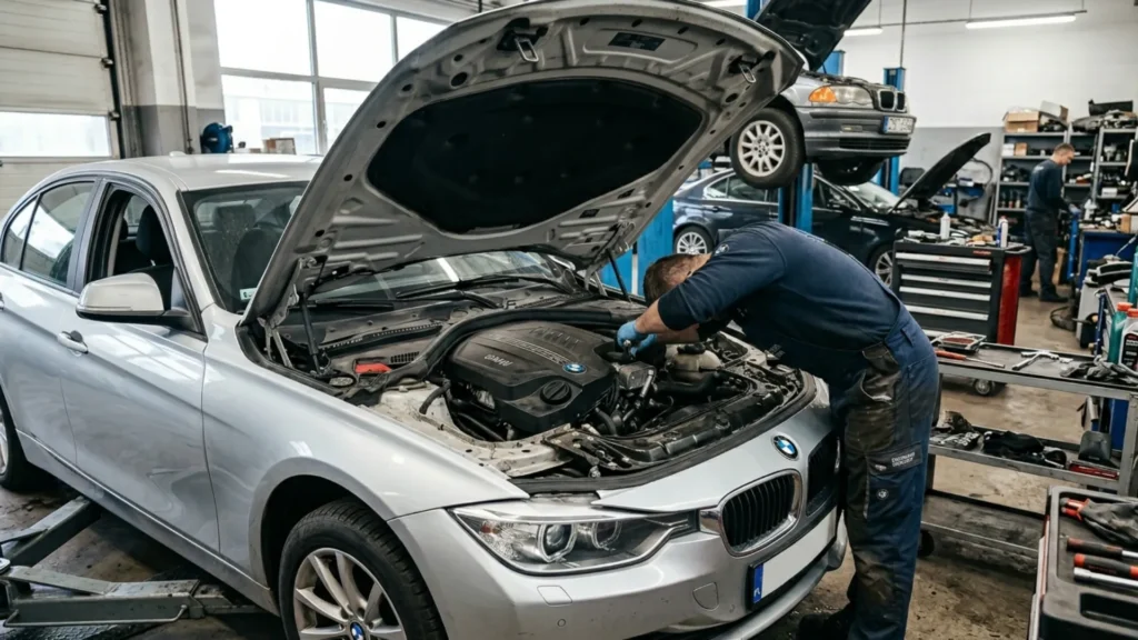 naprawy BMW w warsztacie samochodowym